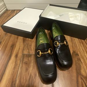 Black Gucci Houdan Platform Loafer